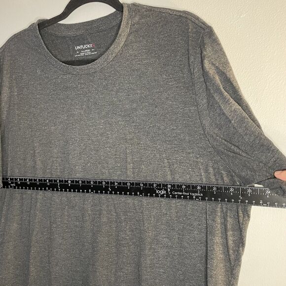 Untuckit Shirt Mens XL Gray Saxum Regular Fit Short Sleeve Crewneck Tee - Picture 3 of 7